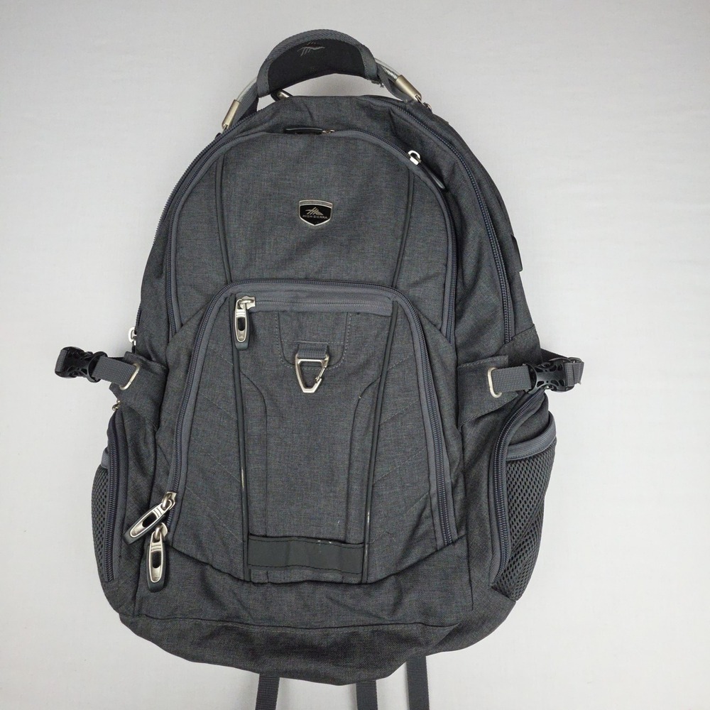 High Sierra Elite Business Backpack Gray Suspension Strap System Airflow